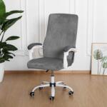 Forcheer Forgószék Huzat (M-es, bársonyos, 1 részes, rugalmas, mosható, sötétszürke)