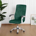 Forcheer Forgószék Huzat (S-es, bársonyos, 1 részes, rugalmas, mosható, sötétzöld)