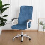 Forcheer Forgószék Huzat (M-es, bársonyos, 1 részes, rugalmas, mosható, kék)