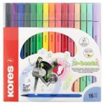 Kores Filctoll készlet, kimosható, KORES K-beats, 15 különböző szín (IK29215)