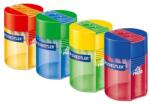 STAEDTLER Hegyező, kétlyukú, tartályos, STAEDTLER 512, vegyes színek (TS512006)