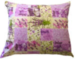  Pamut kispárna huzat - 40x50 cm / Levendula vintage patchwork mintás
