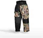 Takoy Panou cu croială 152 pentru pantaloni softshell aventura animalelor din pădure pe negru