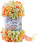 alize Puffy Fine Color - Sárga-narancs-zöld