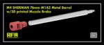 Rye Field Model M4 Sherman 76 mm M1A2 Metal Barrel w/3D Printed Muzzle Brake 1: 35 (RFM2087)
