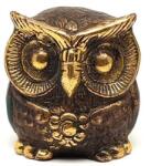 R. M. ékszer Réz figura bagoly óarany zöld 5x4cm (017938)