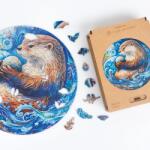 Lubiwood Vízi vidra fa puzzle (mp-waterotter-a4)