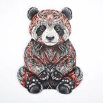 Lubiwood Szeleburdi panda fa puzzle (mp-clumsypanda-a4)