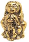 R. M. ékszer Réz figura Három bölcs majom arany 6x5cm (017871)