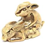 R. M. ékszer Réz figura nyúl pár arany 8x3, 5cm (017745)