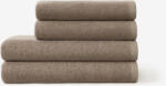 Goldea bordűr nélküli frottír törölköző és fürdőlepedő soft - szürkésbarna 70 x 140 cm