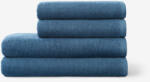 Goldea bordűr nélküli frottír törölköző és fürdőlepedő soft - petróleum színű 50 x 100 cm