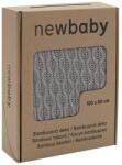 New Baby Bambusz kötött takaró New Baby mintával 100x80 cm grey - babyonline