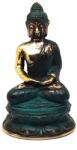 R. M. ékszer Réz figura Buddha lótusz arany kék 12x7cm (017833)