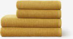 Goldea bordűr nélküli frottír törölköző és fürdőlepedő soft - mustárszínű 50 x 100 cm