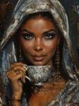 NORIMPEX - Puzzle Tablou Diamant: Femeie cu o ceașcă de cafea 30x40cm - 1 - 39 piese