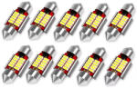  SMD-ROOF-10SMD-36 - 10db-os 36MM Szofita Led 12V hűtőbordás CANBUS (AL-21219)