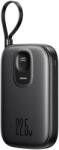 JOYROOM JR-PBF18 22.5W 10000mAh Powerbank beépített Lightning kábellel + USB-C kábel 0.25 cm - Fekete
