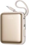 JOYROOM JR-PBF27 22.5W 10000mAh Powerbank két beépített kábellel - arany színben