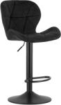 FDY Scaun Bar Kross Catifea Negru, Baza Neagra