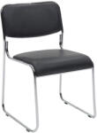 Finday Scaun Vizitator Piele Ecologica Dolly Negru
