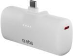 SBS EcoPower 5000 mAh 10W Powerbank beépített USB-C porttal - Fehér színű