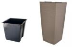 GimiHome Ghiveci inalt cu vas interior, 28x28x58, Aurora 888, diverse culori (MGH-83389)
