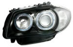 Depo Кристални фарове за BMW E87 Angel Eyes (2004-2011) - черни