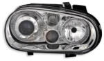 Depo Кристални фарове Angel Eyes GOLF IV R32 - хром