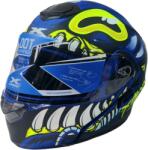 LVS Мото каска X-ONE синя с жълто M No292 Мотоциклетна каска, шлем