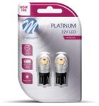 m-tech Set doua becuri Platinum, T10, W2.1x9.5d, W5W, 12-24V, 1W, alb (LB835W-02B)