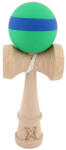 Flippy Kendama X Originala, Profesionala, Flippy, 18 cm, din Lemn, Rubber Grip, Verde Albastru (teo-162898)