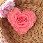 Kiara Szív alakú, rózsaszín örök rózsa dobozban. XXL