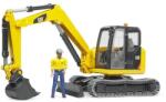 BRUDER 02466 Мини багер с вериги CATERPILLAR с фигурка (02466)