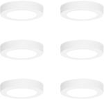 QAZQA 6 darabos süllyesztett vagy felületre szerelhető spotlámpa szett fehér 14 cm LED-del, 3 lépéses Dim to Warm funkcióval és Dip Switch-el - Trans (109904)