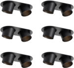 QAZQA 6 darabos süllyesztett spotlámpa készlet fekete GU10 70mm dönthető 2-lámpás - Installa (109591)