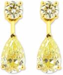 White & Black Ceres sárga csepp gyémánt fülbevaló - 1, 0 karát (AU13925)