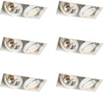 QAZQA 6 db Süllyesztett folt fehér forgatható és dönthető AR111 szegély nélküli - Oneon 111-2 (109867)