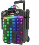 iDance Караоке Bluetooth тонколона с 2 микрофона и LED лампа, черна (PARTY-GROOVE-X3)