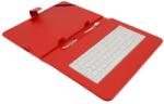 Airen AiTab bőr tok 4 USB billentyűzettel 10" RED (CZ/SK/DE/UK/US. . . elrendezés) (Leather Case 4 10R)