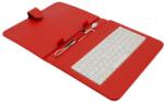 Airen AiTab bőr tok 2 USB billentyűzettel 8" RED (CZ/SK/DE/UK/US. . . elrendezés) (Leather Case 2 8R)