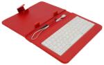 Airen AiTab bőr tok 1 USB billentyűzettel 7" VÖRÖS (CZ/SK/DE/UK/US. . . elrendezés) (Leather Case 1 7R)