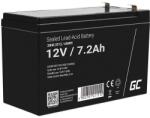 Green Cell AGM VRLA 12V 7.2Ah karbantartásmentes akkumulátor riasztórendszerhez, pénztárgéphez, játékokhoz (AGM05)