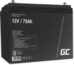 Green Cell AGM VRLA 12V 75Ah karbantartásmentes akkumulátor lakóautókhoz, fotovoltaikus rendszerekhez, hajókhoz (AGM25)