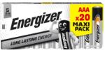 Energizer LR03/20 Everyday AAA család 20 csomag lúgos lúgos energiaforrás (EE010)