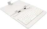 Airen AiTab bőr tok 1 USB billentyűzettel 7" FEHÉR (CZ/SK/DE/UK/US. . . elrendezés) (Leather Case 1 7W)