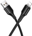 hoco. 2, 4A 1 m X120 fekete Lightning USB kábel