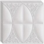 HOZRO 10 db HOZRO öntapadós 3D tapéta készlet, Absztrakt mintás, falra és mennyezetre, 4, 9 négyzetméter területet fed le, modern dizájn, nagyon könnyen felszerelhető, White Rose (TAPET83-10BUC)