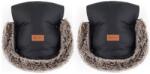 Petite&Mars Mănuși pentru cărucior PETITE&MARS FURRY Forever Black (AG0601)