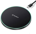 Techsuit Vezeték nélküli töltő - Techsuit Premium (CHWR031) - RGB színek, 15W, 3A - Fekete